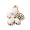 Flower Alloy Enamel Pendants ENAM-A007-02KCG-01-1