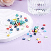 Craftdady 500Pcs 10 Colors 2-Hole Glass Seed Beads SEED-CD0001-02B-12