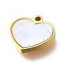 304 Stainless Steel Heart Charms STAS-Q348-07C-G-2