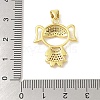 Rack Plating Brass Cubic Zirconia Pendants KK-S380-30G-06-3