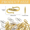 30Pcs 2 Colors Tibetan Style Alloy S-Hook Clasps TIBE-YW0001-96-3