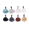 Natural & Synthetic Mixed Gemstone Carved Pendants G-Q608-01-1