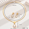 Stylish Stainless Steel Snake Chain Necklace & Stud Earrings for Women AZ5464-2-1