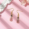 Golden Alloy Enamel Dangle Earrings EJEW-JE05653-01-2