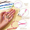14Pcs 7 Colors Segment Dyed Nylon Braided Cord Bracelet Makings AJEW-TAC00014-5