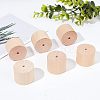 Olycraft 12Pcs Schima Wood Vehicle Wheels and 12Pcs Schima Wood Sticks DIY-OC0004-20-4