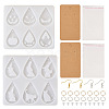  2Pcs 2 Style Halloween Teardrop Pendant Silicone Molds DIY-TA0004-99-2