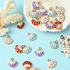 20Pcs 4 Colors Alloy Enamel Pendants ENAM-YW0003-98-5