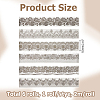 6 Rolls 6 Styles PET Lace Flower Self-Adhesive Roll Sticker DIY-HS0002-34-2