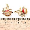 Christmas Theme Rack Plating Brass Pendants KK-M280-11D-G-3