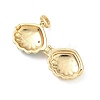 Brass Micro Pave Clear Cubic Zirconia Photo Locket Pendants KK-A303-15A-G-3