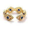 Evil Eye Cubic Zirconia Cuff Ring X-RJEW-E170-08G-3