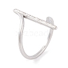 304 Stainless Steel Thin Curve Finger Ring for Women RJEW-C086-25-P-1