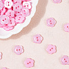200Pcs 2-Hole Resin Buttons RESI-SP0001-52A-6