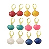 Brass Enamel Leverback Earrings for Women EJEW-U032-01G-4