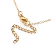 Brass Pendant Necklaces & Paperclip Chain Necklaces Sets NJEW-JN03027-8