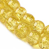 Spray Painted Crackle Glass Beads Strands CCG-Q001-6mm-10-3