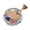 Transparent Epoxy Resin Alchemy Pendants RESI-T049-16-2