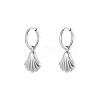 Stainless Steel Shell Shape Dangle Earrings for Women HK0128-2-1