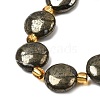 Natural Pyrite Beads Strands X-G-Z131-H01-01-4