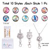 DIY Interchangable Pendant ID Card Holder Necklace Making Kit DIY-SZ0009-84-2