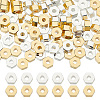 BENECREAT 100Pcs 2 Colors Rack Plating Brass Beads KK-BC0012-82-1