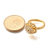 Flower Rotatable Finger Ring for Women RJEW-U035-01G-05-5