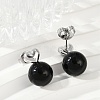 304 Stainless Steel Enamel Stud Earrings EJEW-G423-11P-2