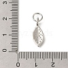 RaRack Plating Brass Micro Pave Cubic Zirconia Pendants KK-F883-09P-3