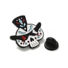 Black Halloween Baking Paint Zinc Alloy Brooches JEWB-M037-02B-3