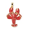 Brass Enamel Pendants LS-KK-Z124-01G-02-1