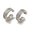 Rack Plating Brass Micro Pave Cubic Zirconia Clip-on Earrings EJEW-R162-45P-1