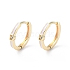 Brass Micro Pave Cubic Zirconia Hoop Earrings EJEW-P259-13G-1