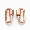 Brass Screw Carabiner Lock Charms KK-T047-08RG-2