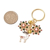 Alloy Enamel with Cubic Zirconia Keychain KEYC-JKC00863-3