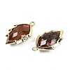 Natural Rhodonite Faceted Leaf Pendants G-I375-04G-04-2