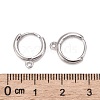 Anti-Tarnish Rhodium Plated 925 Sterling Silver Hoop Earrings STER-K168-042P-4