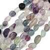 Natural Rainbow Fluorite Beads Strands X-GG-C286-A27-2