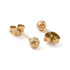 Ion Plating(IP) 304 Stainless Steel Ball Stud Earrings for Women EJEW-C038-01G-2