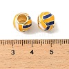 Sports Ball Brass Enamel European Beads KK-CBAF2EC-03G-05-3