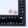 6 Pieces Flower Clear Cubic Zirconia Charm Pendant Brass Flower Charm Long-Lasting Plated Pendant for Jewelry Necklace Earring Making Crafts JX399A-6