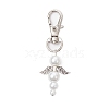 Angel Glass Pearl Pendant Decoration HJEW-JM02761-03-2