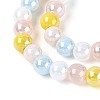 Electroplate Glass Beads Strands X-EGLA-N019-6mm-02-3