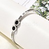 304 Stainless Steel Hinged Enamel Bangles for Women BJEW-F474-44P-3