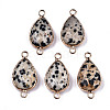 Natural Dalmatian Jasper Links Connectors G-T131-49H-1