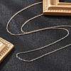 1mm Rack Plating Brass Cable Chain Adjustable Slider Necklaces for Women Men MAK-L044-04RG-3