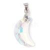 8Pcs 8 Styles Glass Pendants PALLOY-JF03057-3