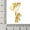 Brass Micro Pave Clear Cubic Zirconia Pendants KK-R159-28G-3