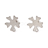 Non-Tarnish 201 Stainless Steel Stud Earring Findings STAS-G266-11P-1