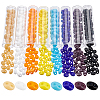  608Pcs 8 Colors 2-Hole Seed Beads GLAA-NB0001-42-1